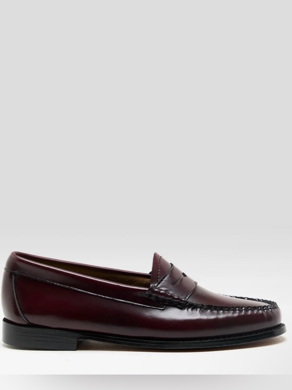 Men's Leather Penny Loafer in Burgundy